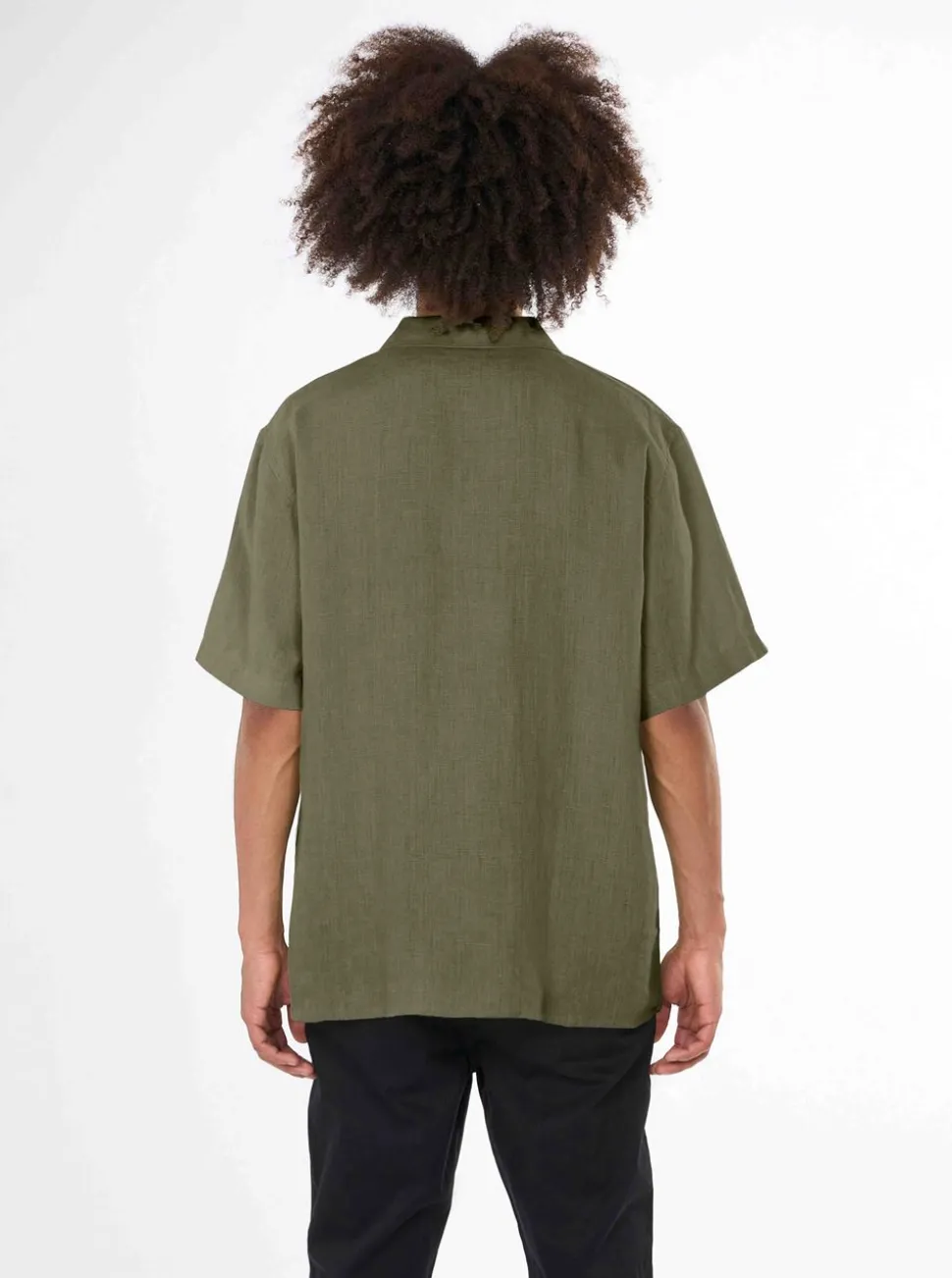 Box Fit Short Sleeved Linen Shirt Herr