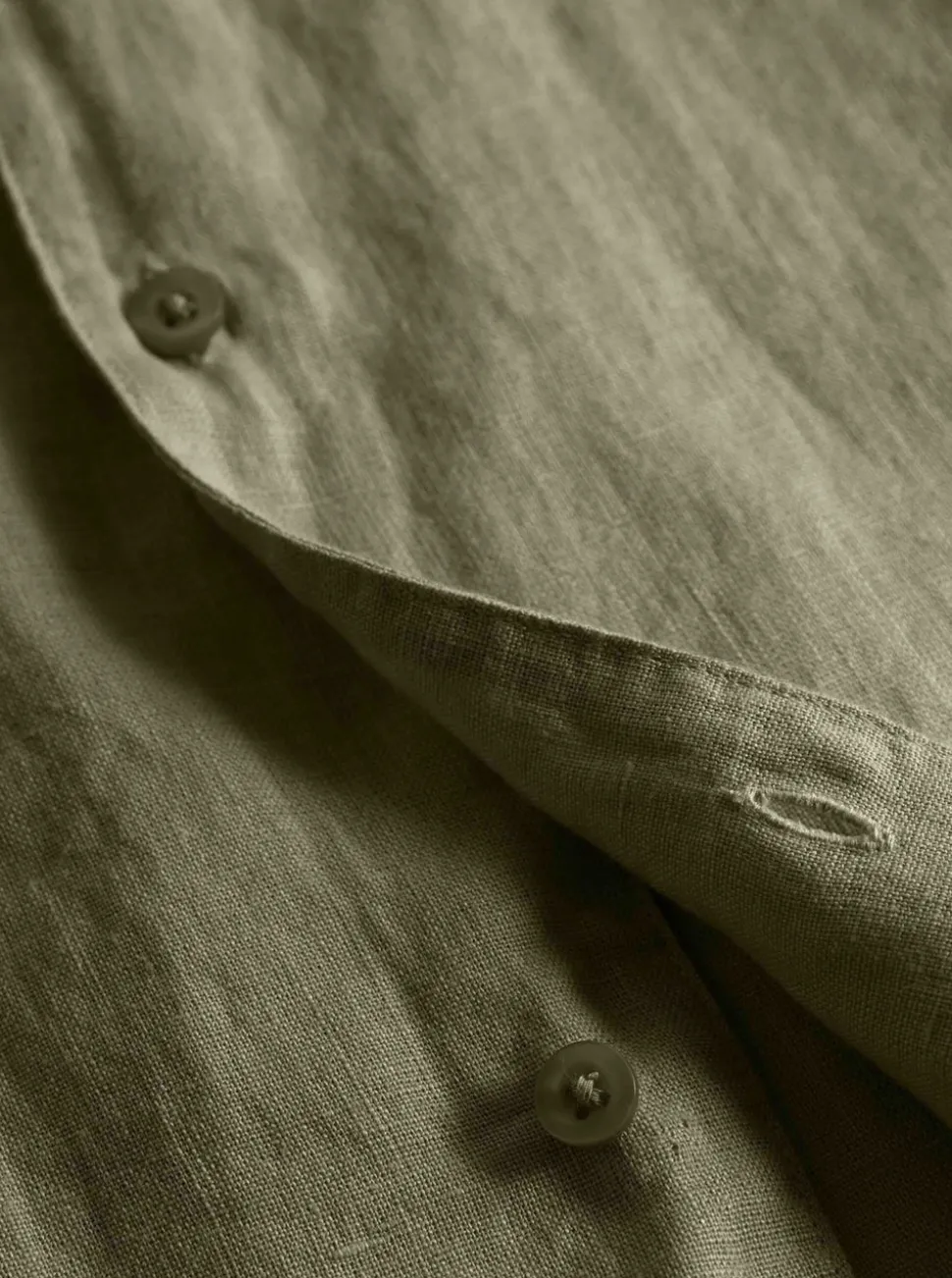 Box Fit Short Sleeved Linen Shirt Herr