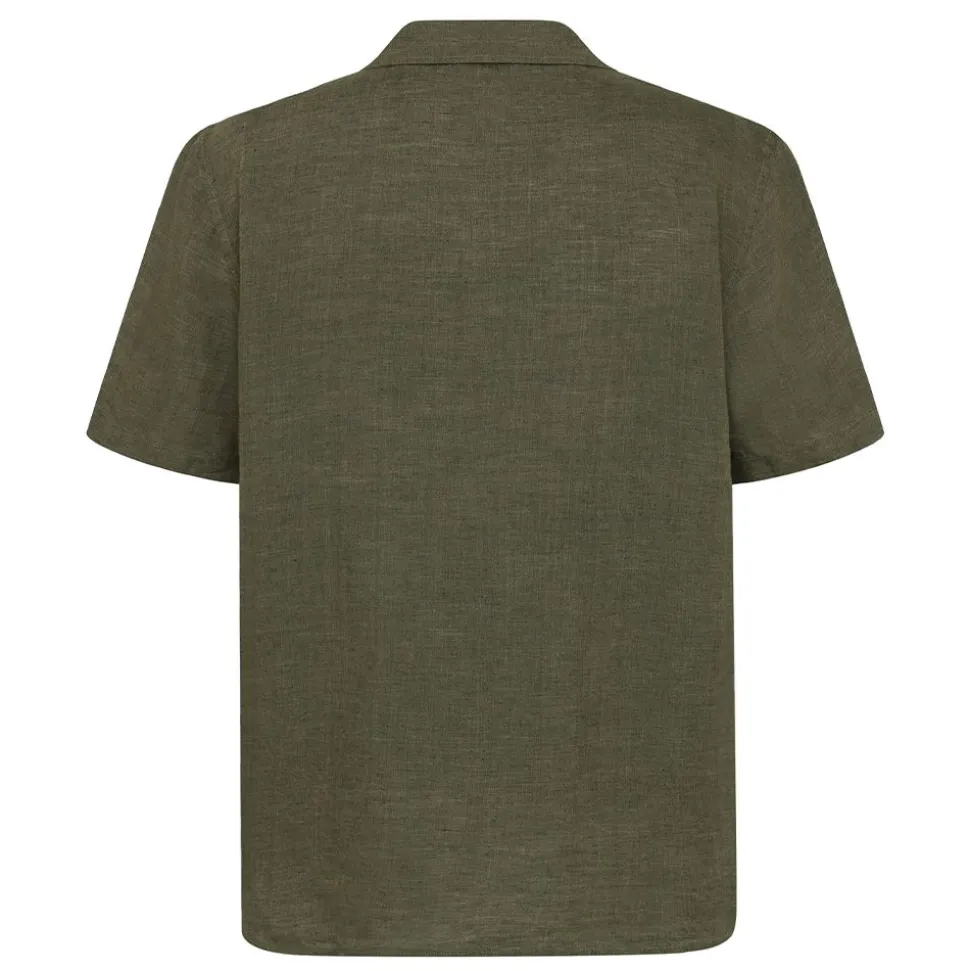Box Fit Short Sleeved Linen Shirt Herr