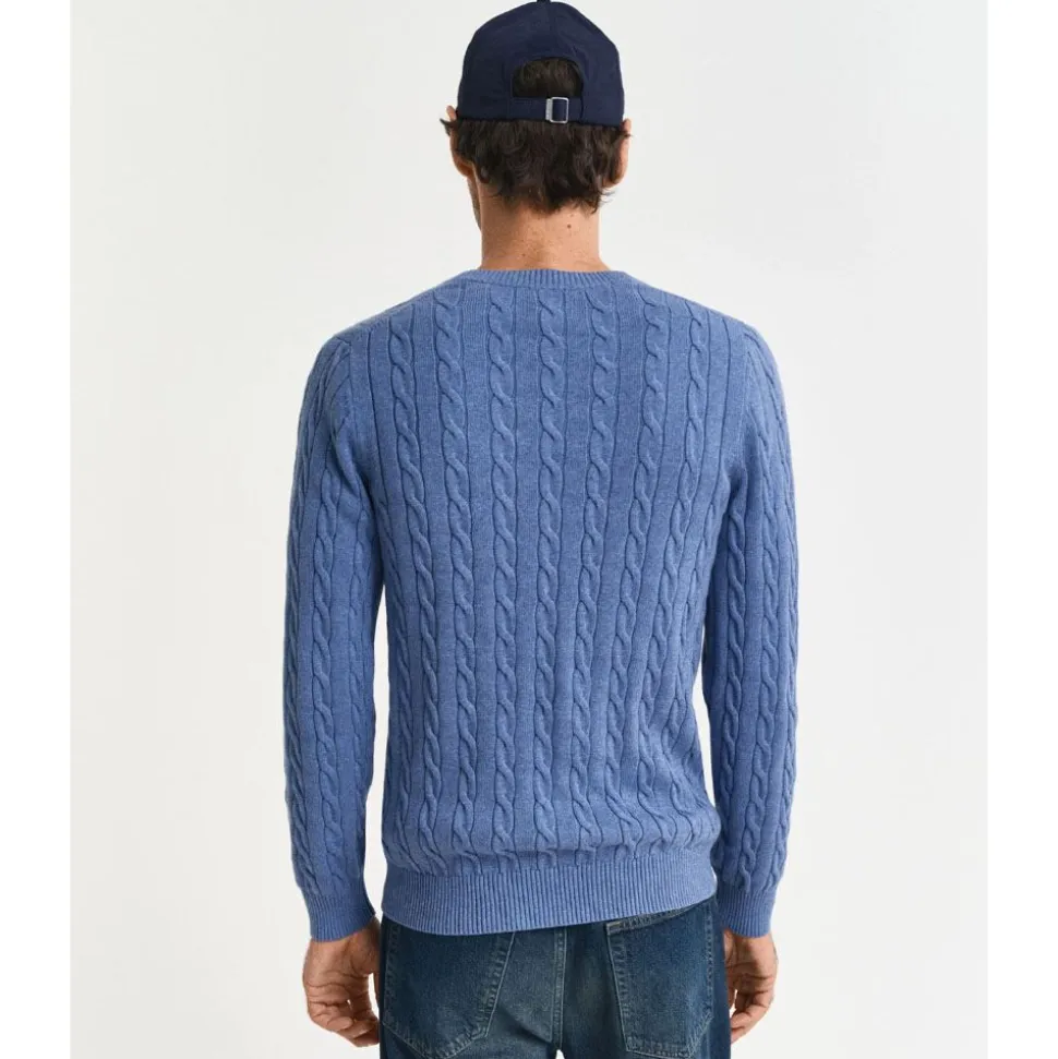 Cotton Cable Crew Neck Herr