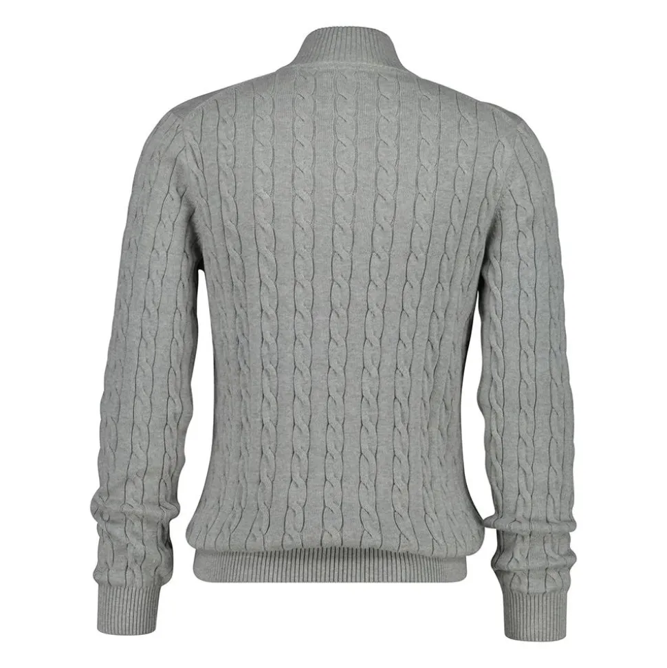 Cotton Cable Half Zip Herr