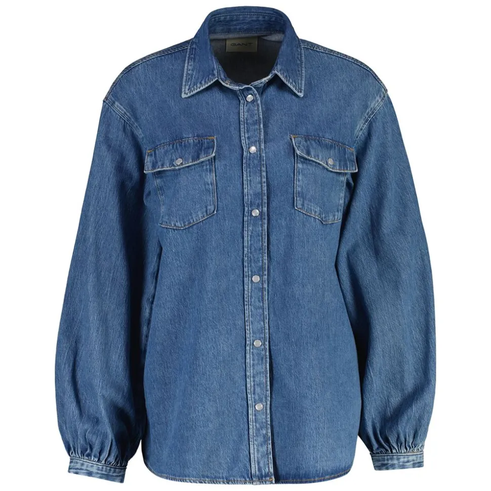 DENIM VOLUME SLEEVE SHIRT DAM