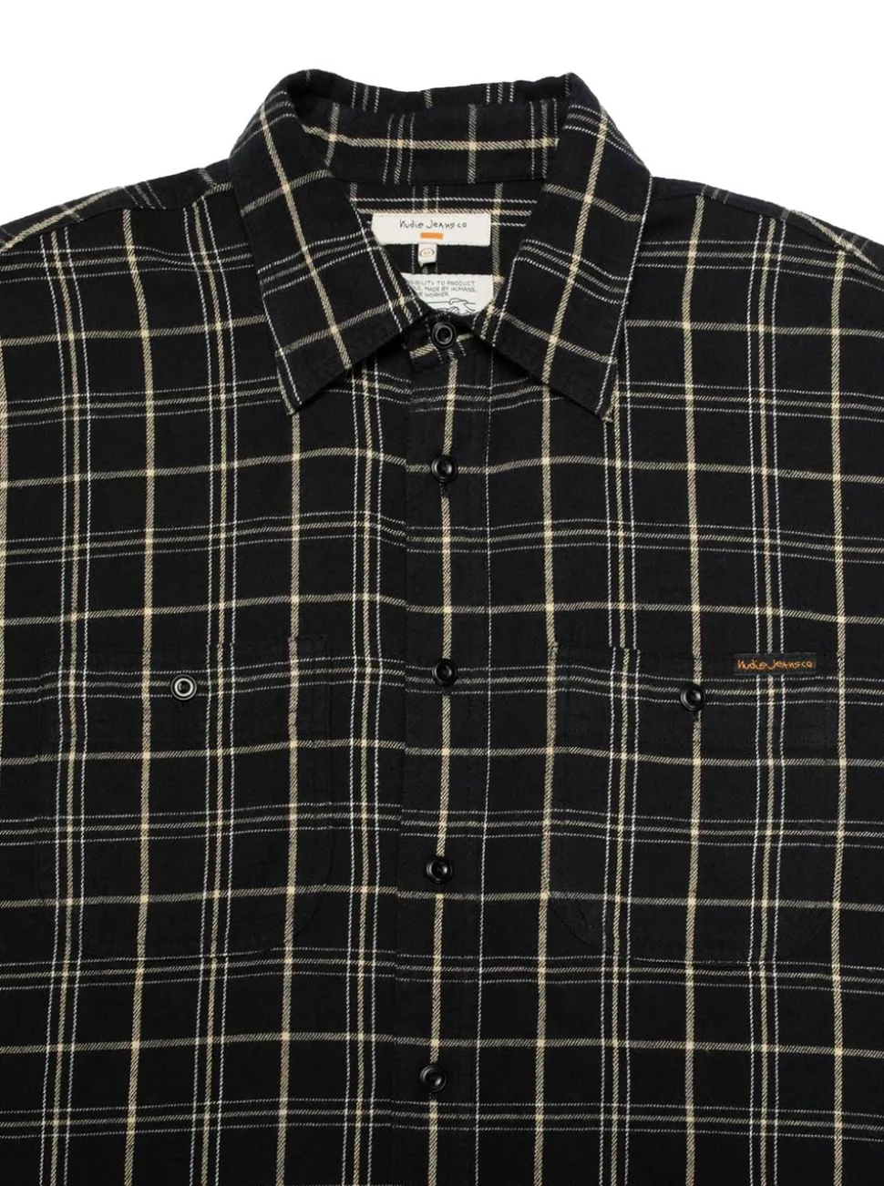 Julian Worker Shirt Checked Black Herr