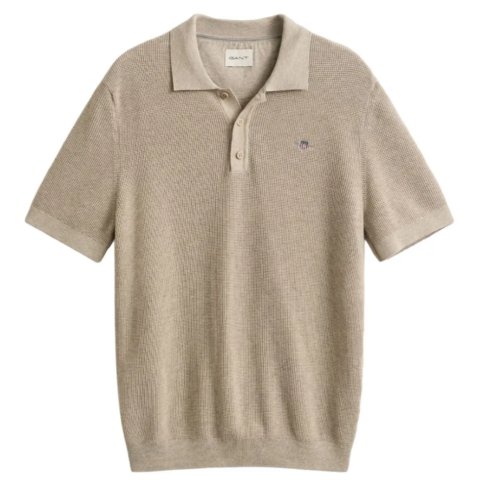 MICRO TEXTURED COTTON SS POLO HERR