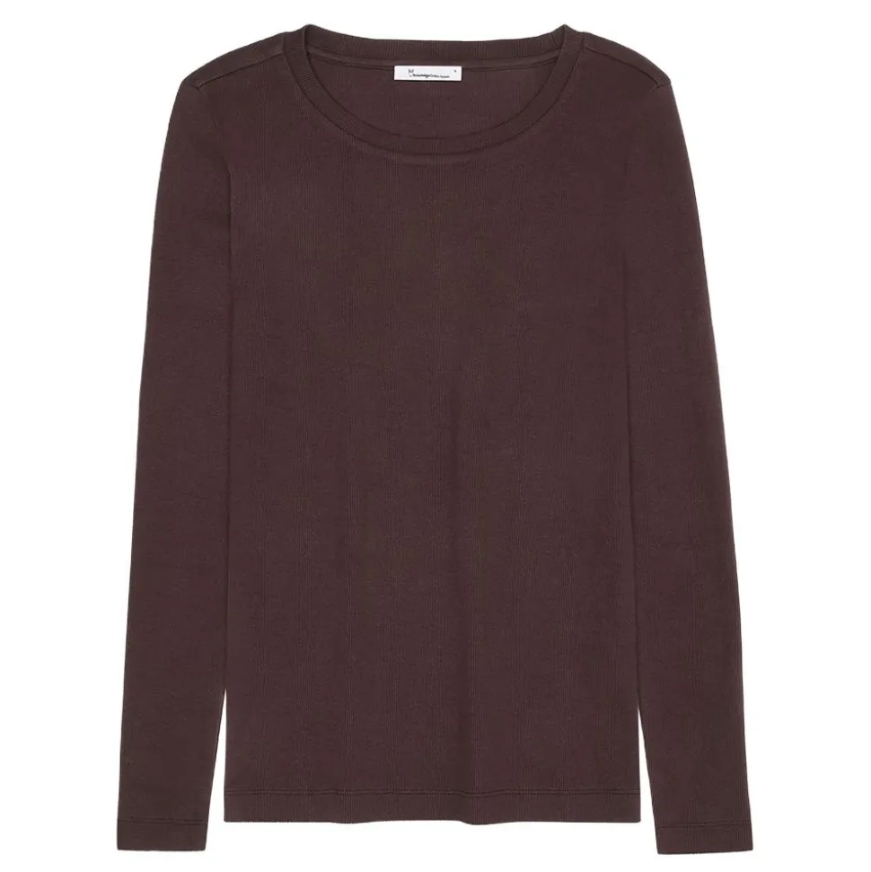 Rib Scoop neck long sleeved - GOTS/Vegan dam