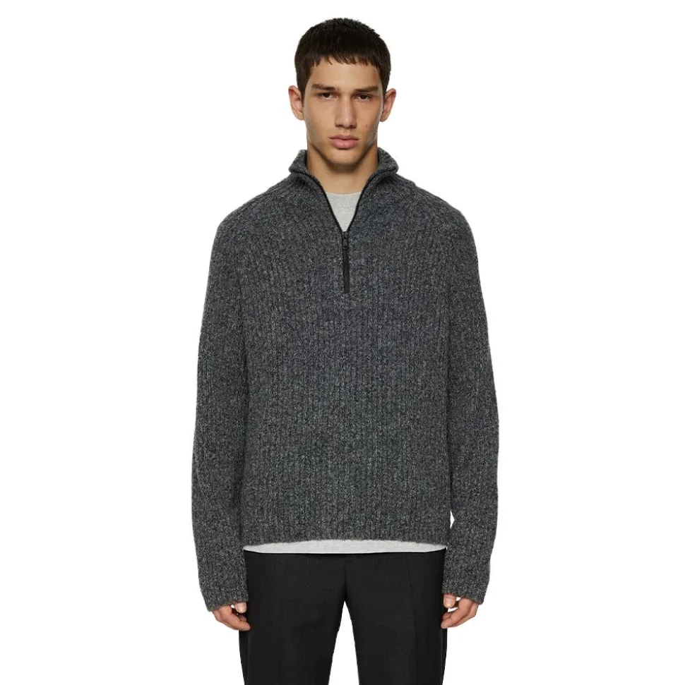 Victor Zip Wool Sweater Herr