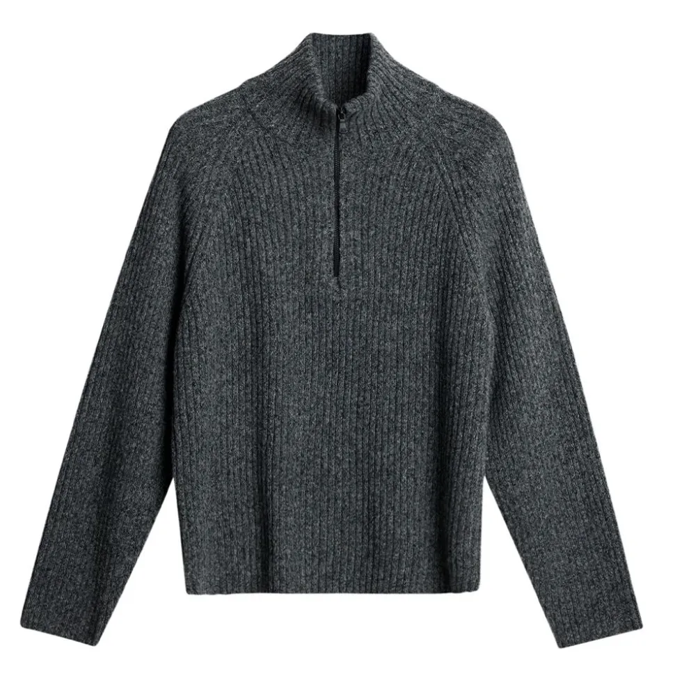Victor Zip Wool Sweater Herr