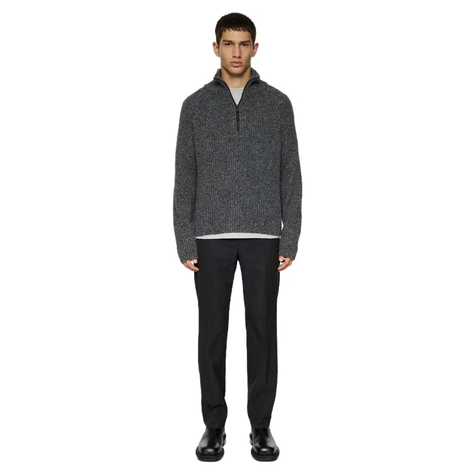 Victor Zip Wool Sweater Herr